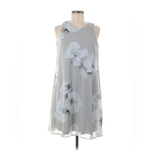 Calvin Klein Silver Sleeveless Halter Midi Dress